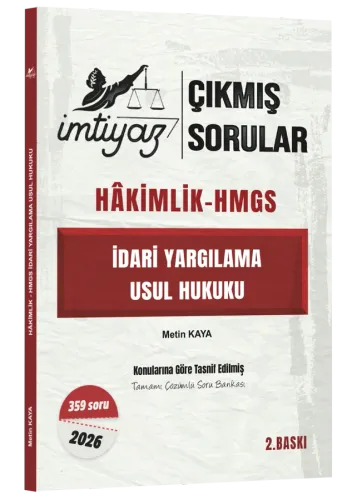 İmtiyaz Yayınları 2026 Hakimlik HMGS İdari Yargılama Usul Hukuku Çıkmış Sorular Çözümlü