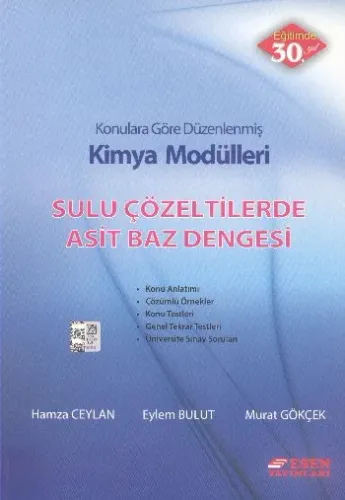Konularına Göre Düzenlenmiş Kimya Modülleri - Sulu Çözeltilerde Asit Baz Dengesi