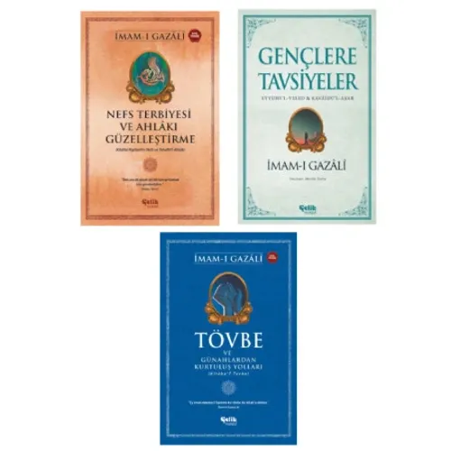 İmamı Gazali Seti Nefs Terbiyesi-Gençlere Tavsiyeler-Tövbe ve Günahlardan Kurtuluş Yolları 3'lü Set