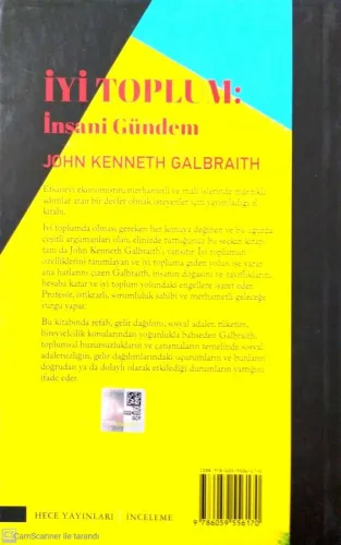 İyi Toplum İnsani Gündem John Kenneth Galbraith Hece Yayınları %45 ind