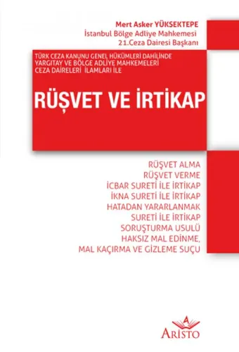 Rüşvet ve İrtikap Aristo Yayınevi Mert Asker Yüksektepe