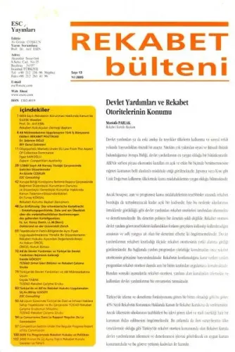 Rekabet Bülteni Sayı: 13 2005