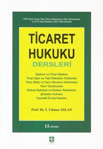 Ticaret Hukuku Dersleri
