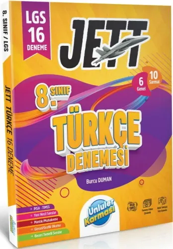 ÜNLÜLER KARMASI 8. SINIF LGS TÜRKÇE JETT 16 DENEME