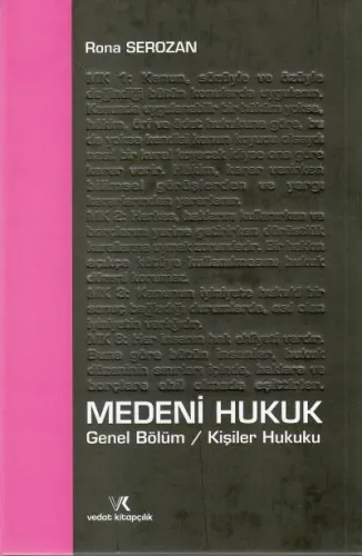 Medeni Hukuk Genel Bölüm/ Kişiler Hukuku