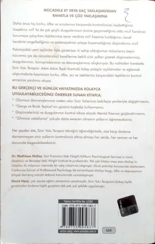 Sinir Yolu Terapisi Adım Adım Tepki Yolu Matthew Mickay & David Harp A