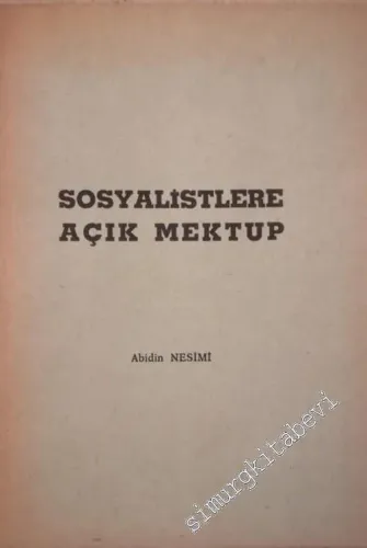 Sosyalistlere Açık Mektup -        1969