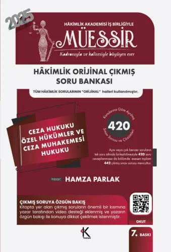 MÜESSİR Hakimlik  Ceza Hukuku Özel Hükümler ve Ceza Muhakemesi Hukuku Soru Bankası