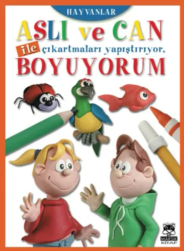 Aslı ve Can İle Çıkartmaları Yapıştırıyor, Boyuyorum Hayvanlar