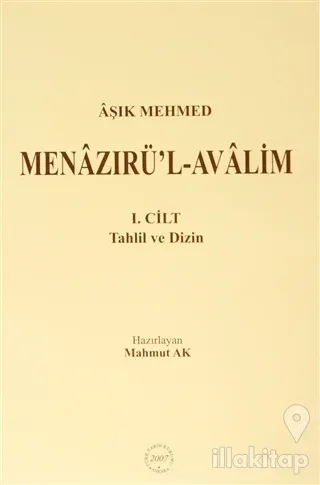 Aşık Mehmed - Menazırü'l-Avalim (3 Kitap Takım)