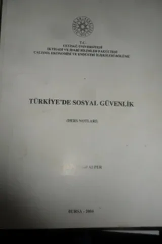 Türkiye'de Sosyal Güvenlik Yusuf Alper