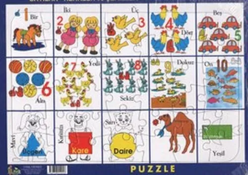 Yapboz 11 Sayılar - Renkler - Şekiller