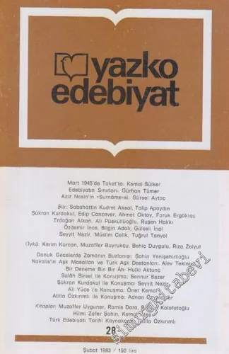 Yazko Edebiyat Dergisi - Sayı: 28; Şubat 1983