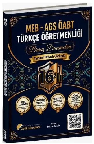Özdil Akademi ÖABT MEB-AGS Türkçe Öğretmenliği 16 lı Branş Deneme Çözü