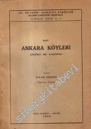 Bazı Ankara Köyleri Üzerinde Bir Araştırma -
