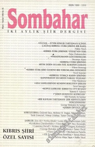 Sombahar: İki Aylık Şiir Dergisi  - Mayıs - Haziran 1996; Sayı: 35