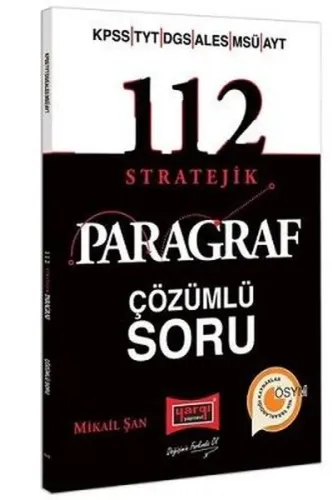 KPSS YKS DGS ALES MSÜ 112 Stratejik Çözümlü Soru Bankas