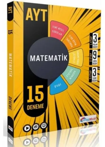 Köşebilgi Yayınları AYT Matematik 15 Deneme Video Çözümlü