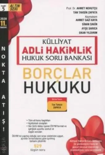 Külliyat Adli Hakimlik Hukuk Soru Bankası Borçlar Hukuku