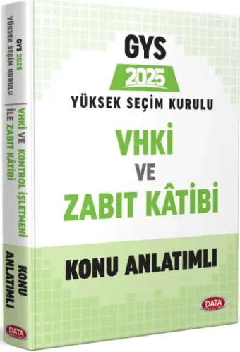 Data Yayınları 2025 Yüksek Seçim Kurulu (YSK) VHKİ ve Zabıt Kâtibi Konu Anlatımlı