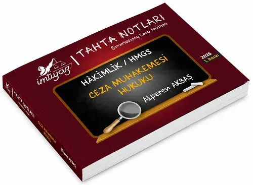 İmtiyaz Yayıncılık 2026 HMGS Hakimlik Ceza Muhakemesi Hukuku Tahta Not
