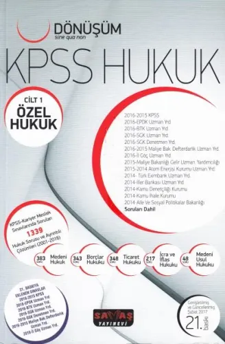 KPSS Hukuk Özel Hukuk Cilt 1