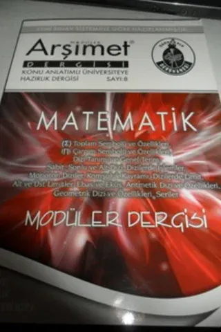 Matematik Modüler Dergisi Sayı: 8