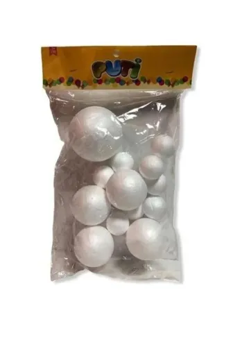 PUTİ 6352 KARIŞIK KÖPÜK TOP - (6,5cm.x1 / 5cm.x4 / 3cm.x8)