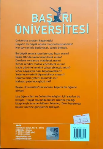 Başarı Üniversitesi Mümin Sekman Alfa Yayınları