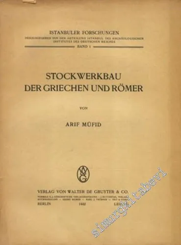 Stockwerkbau der Griechen und Romer -        1932