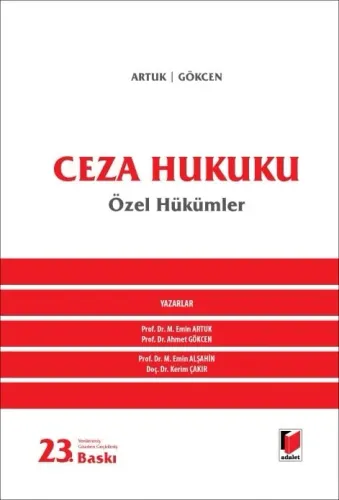 Ceza Hukuku Özel Hükümler Mehmet Emin Artuk