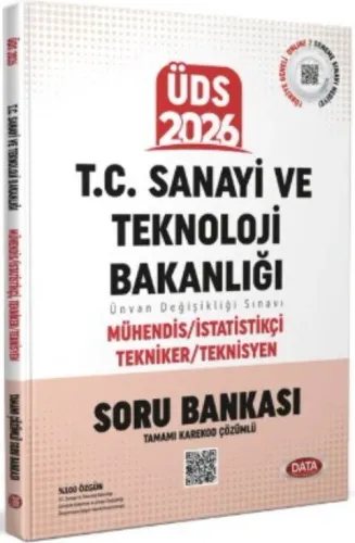 Data Yayınları 2026 T.C. Sanayi ve Teknoloji Bakanlığı UDS Mühendis - İstatistik - Tekniker - Teknisyen Konu Anlatımlı Soru Bankası (Tamamı Karekod Çözümlü)