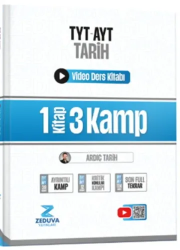 ZEDUVA ARDIÇ TARİH TYT-AYT TARİH 1 KİTAP 3 KAMP VİDEO DERS KİTABI 2027