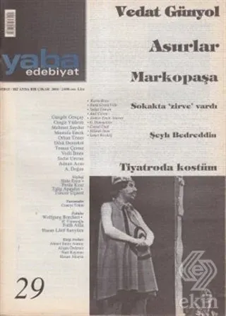 Yaba Edebiyat Dergisi Sayı: 29 Kolektif Yaba Yayınları Satın Al - ekin