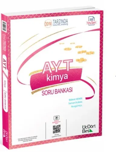 ÜçDörtBeş Yayınları 2021 AYT Kimya Soru Bankası  Bülent Demir 9786056959035