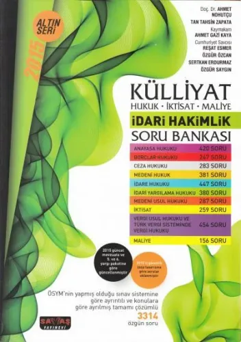 Külliyat İdari Hakimlik Soru Bankası