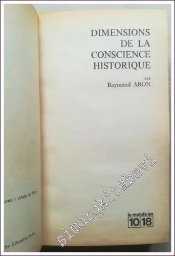 Dimensions de la Conscience Historique -        1965
