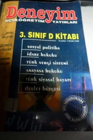 3. Sınıf D Kitabı