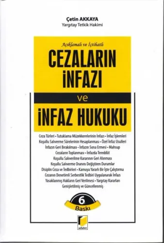 Cezaların İnfazı ve İnfaz Hukuku