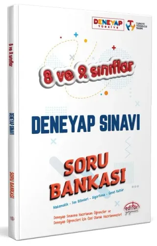 Editör Yayınları 8. ve 9. Sınıf Tüm Dersler Deneyap Sınavı Soru Bankas