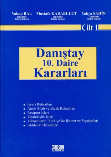 Danıştay 10. Daire Kararları (Cilt:1)