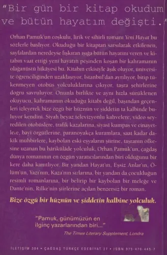Yeni Hayat Orhan Pamuk İletişim Yayınları %46 indirimli