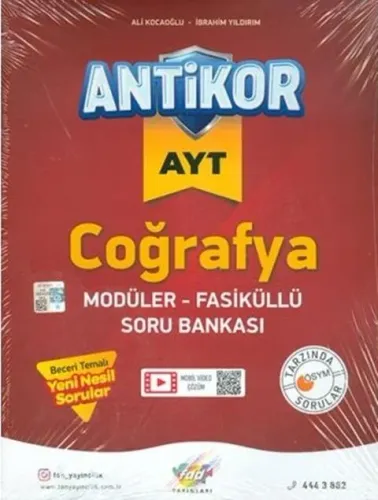 Fdd Yayınları AYT Coğrafya Antikor Modüler Fasiküllü Soru Bankası