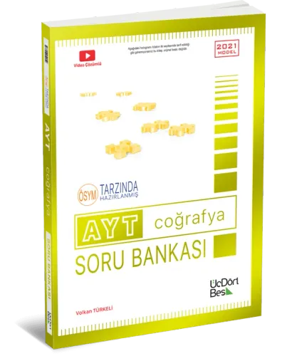 KELEPİR ÜçDörtBeş Yayınları 2021 AYT Coğrafya Soru Bankası