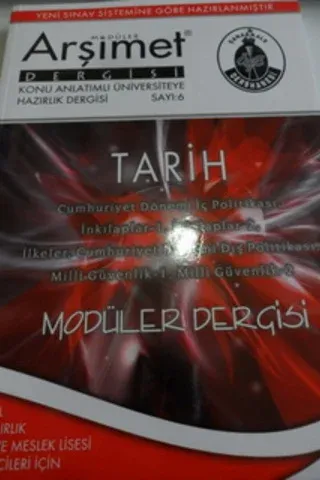 Tarih Modüler Dergisi Sayı: 6