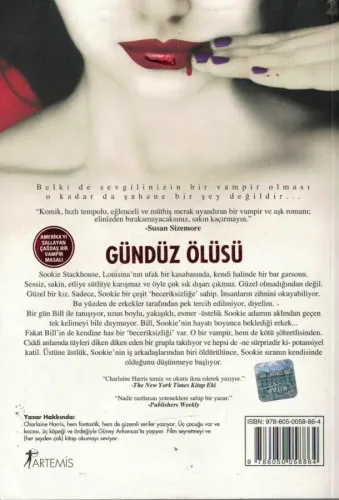 Gündüz Ölüsü Bir Güneyli Vampir Romanı Charlaine Harris Artemis Yayınl