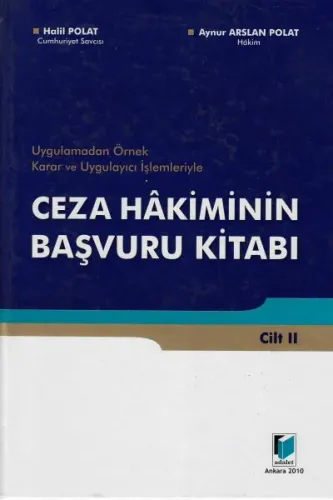 Ceza Hakiminin Başvuru Kitabı 2 Cilt Takım