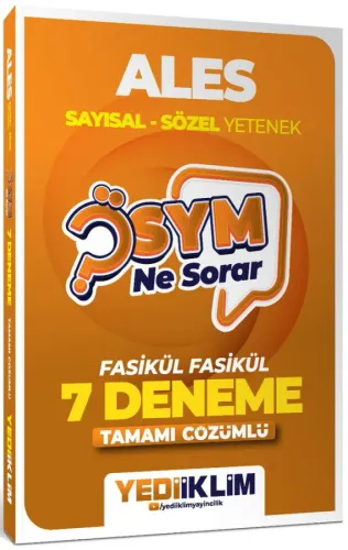 Yediiklim Yayınları 2027 ÖSYM Ne Sorar ALES Tamamı Çözümlü Fasikül Fas