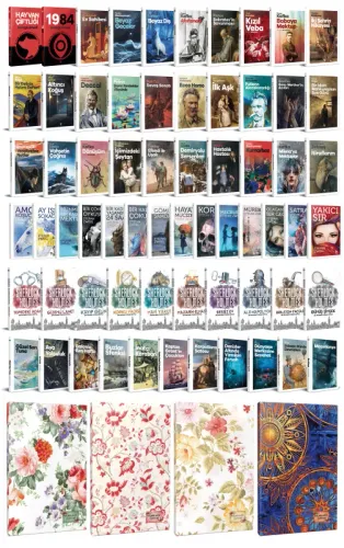 75 Dünya Klasiği ve Çiçekli Planlama Defteri Seti -1 - Halkkitabevi
