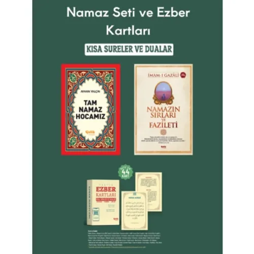 Namaz Seti ve Ezber Kartları Kısa Sureler ve Dualar Tam Namaz Hocamız - Namazın Sırları 3'lü Set